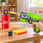 Kids Foam Dart Blaster Target Set with Oil Drum - Image 2