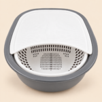 Fruit & Vegetable Washing Bowl with Strainer and Lid - Image 4