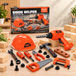 Good Helper Kids’ Pretend Play Tool Set with Helmet - Image 2