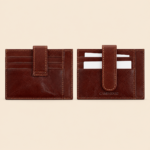 Cambridge Brown Card Holder Wallet with Strap Closure for Men - Image 3