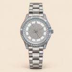 Cambridge Silver-Tone Rhinestone Bracelet Watch for Women - Image 3