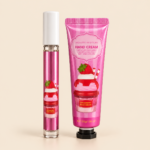 Meike Glamour Strawberry Hand Cream & Body Mist Gift Set-Hand cream 30 g + body mist 10 ml - Image 2