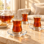 MS Glass Viena Tea Glass & Saucer Set – 120 ml, 6 Pieces - Image 2