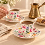 GeBe Floral Coffee Cup & Saucer Set – 12 Pieces - Image 2