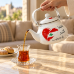 Momaz Tea Kettle Set – Lebanon Heart Design – 3 Kettles - Image 2