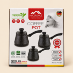MOMAZ Berlin Series 3-Piece Granite Coffee Pot Set with Glass Lids