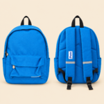 Pronto Blue Backpack with Front Pocket and Padded Shoulder Straps