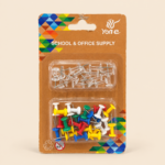Yone Push Pins Set with Clear and Assorted Color Thumbtacks