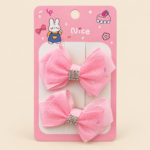 Nice Glitter Bow Hair Clips with Rhinestone Detail – 2 Pieces - Image 2