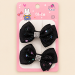 Nice Glitter Bow Hair Clips with Rhinestone Detail – 2 Pieces - Image 4