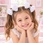 Nice Glitter Bow Hair Clips with Rhinestone Detail – 2 Pieces - Image 6