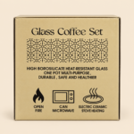 High Borosilicate Glass Coffee Pot with Wooden Lid – size midium - Image 3