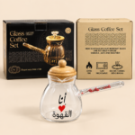 Glass Coffee Pot with Wooden Lid – 1 Piece/ small size