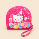 Girls Hello Kitty Floral Coin Purse with Wrist Strap - Image 2