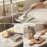 AZ Soap Dispensing Dish Brush Set with 4 Replaceable Heads - Image 2