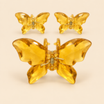 Clear Crystal Cut Butterfly Fashion Hair Claw – 3 Pcs/Card - Image 4