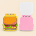 Hamburger Shaped Spiral Notebook with Flip Cover