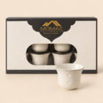 MOMAZ Embossed Porcelain Cup Set – 12 Pieces