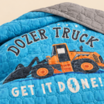 Prestige Home Kids Bulldozer Truck Bedspread Set 3 Pieces – Blue - Image 2