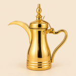 Momaz Gold Arabic Coffee Dallah Pot – Traditional Coffee Server