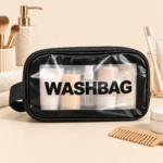 Transparent Travel Wash Bag with Handle – Cosmetic & Toiletry Organizer (Copy) - Image 2