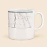 DEVA Melamine Coffee Mug – White Marble Design