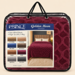 Prince Sleep Golden Moon Luxury Plush Blanket – Bordo, 180×230 cm, 2.8 kg - Image 2