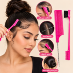 2-Piece Dual Edge Brush & Hair Styling Comb Set - Image 3