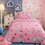 Prince Sleep Kids Single Cotton Duvet Cover Set – 3-Piece Pink Dalmatian Print