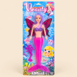 Glamour Girl Beauty Mermaid Doll with Butterfly Wings – Pink & Purple