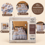 Diamond Geometric Single Duvet Cover Set – 160 × 210 cm - Image 2