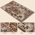 MOMAZ Washable Area Rug 160 × 230 cm – Non-Slip Multicolour Patchwork