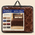 Prince Sleep Golden Moon Luxury Plush Blanket – Dark Brown, 180×230 cm, 2.8 kg - Image 2