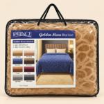 Prince Sleep Golden Moon Luxury Plush Blanket – Gold Beige, 180×230 cm, 2.8 kg - Image 2