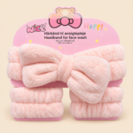 Spa Face Wash Headband & Wristband Set for Women