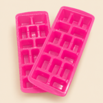 Plastic Ice Cube Tray Set – 2 Pieces, Pink