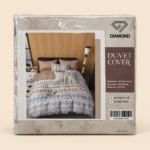 Diamond Geometric Single Duvet Cover Set – 160 × 210 cm - Image 3