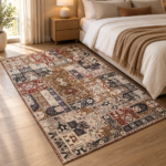MOMAZ Washable Area Rug 160 × 230 cm – Non-Slip Multicolour Patchwork - Image 3