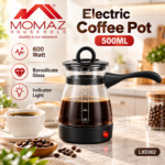 MOMAZ Electric Glass Coffee Pot 500ml 600W - Image 2