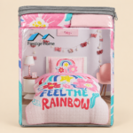 Prestige Home Feel the Rainbow Pink Kids Bedspread Set – Single – 3 PCS - Image 4