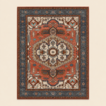 MOMAZ Washable Area Rug 160 × 230 cm – Multicolour Traditional Medallion