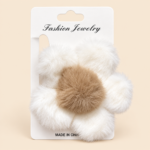 Fluffy Pom Pom Hair Ties for Girls