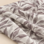 Diamond Floral Leaf Duvet Cover Set 3 Pieces – Single Beige & Brown - Image 4