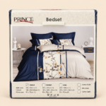 Prince Sleep Single Duvet Cover Set – 3-Piece Navy & Beige Floral - Image 2