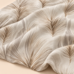 Diamond Palm Leaf Duvet Cover Set 3 Pieces – Single Beige - Image 2