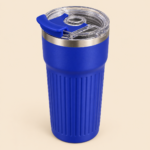 Blue Stainless Steel Insulated Travel Coffee Tumbler 600ml
