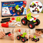 Kids DIY Build & Play Construction Car Toy Set – 20 Pcs - Image 2
