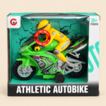 Toy Racing Motorcycle with Rider, Lights and Sound