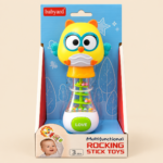 Babyard Owl Baby Rattle with Bead Handle