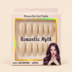 Romantic Myth Nude Beige Almond Press-On Nails – 12 Pieces